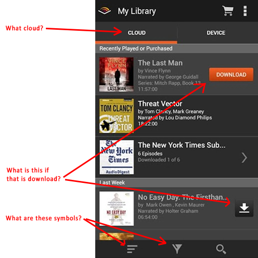 Audible app design