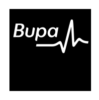 Bupa Health Insurance black and white logo