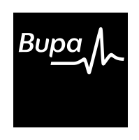 Bupa Health Insurance black and white logo Bupa Health Insurance black and white logo