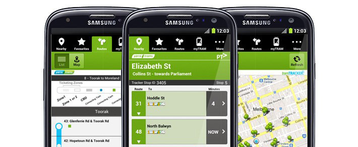 Tram Tracker smartphone application