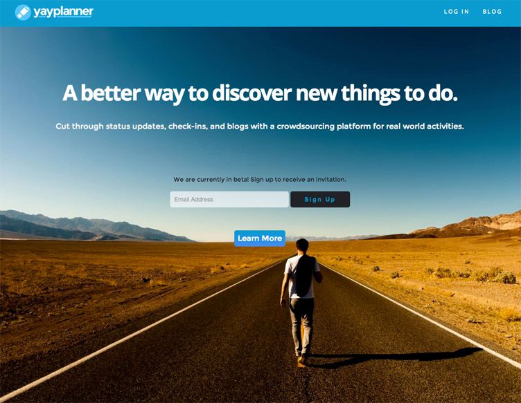 yayplanner landing page