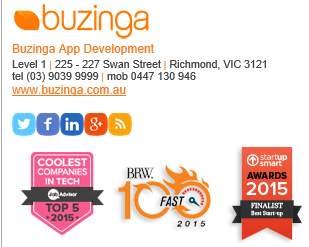 Buzinga email signature